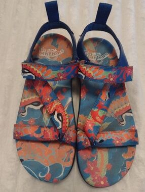 Dr. Martens Balfour Sandals Womens 10 AirWair Multicolor Bright Blue Pink Orange